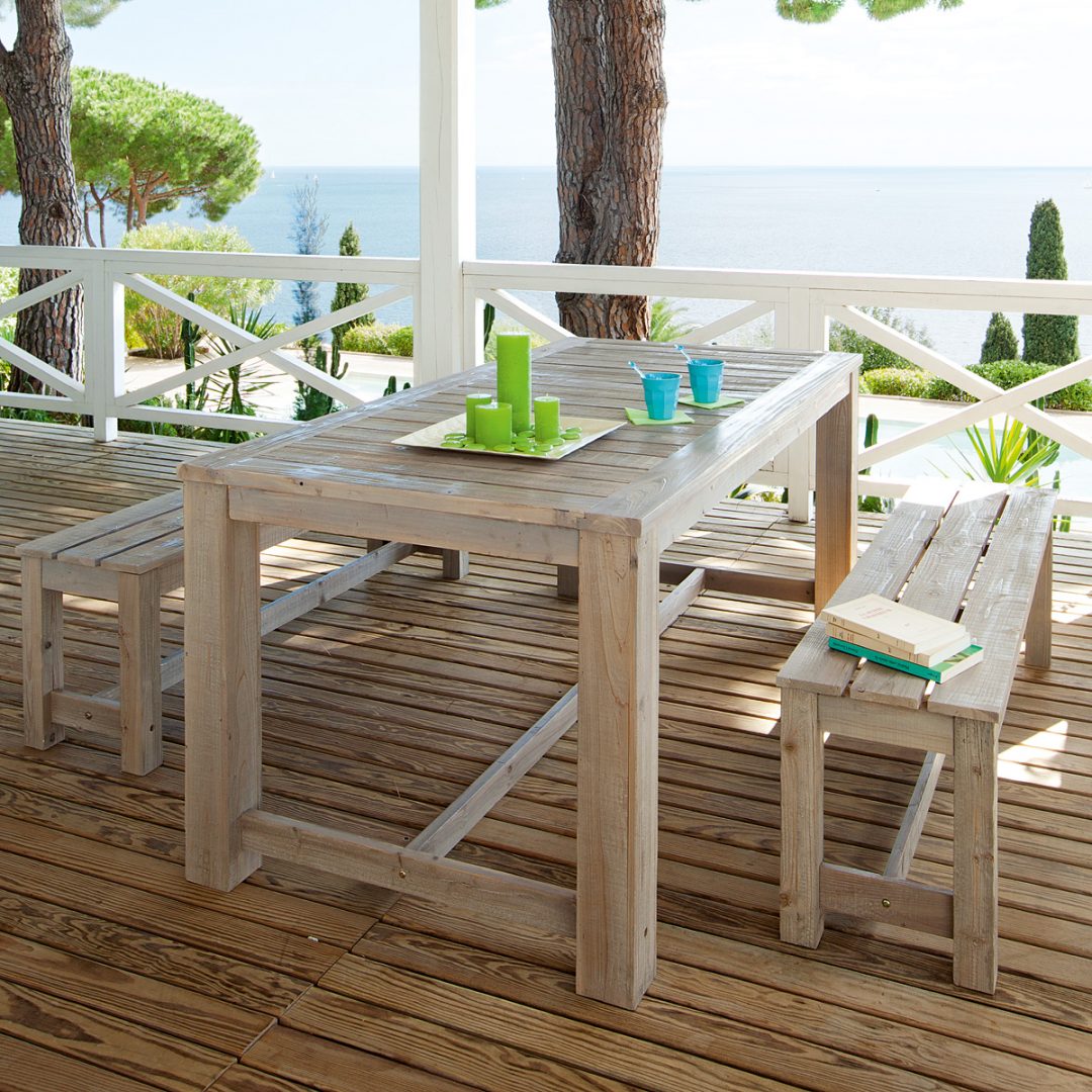 Mesa de madera para la terraza Mesa de madera para la terraza