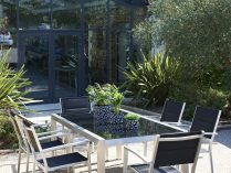 Mesa de terraza de aluminio moderna