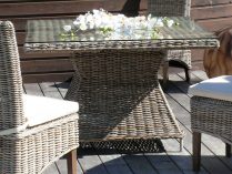 Mesa de terraza de ratán