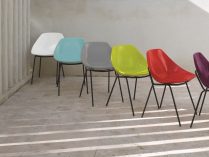 Sillas de aluminio de colores