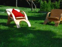 Sillas de terraza de madera modernas