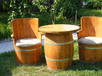 Sillas recicladas de terraza